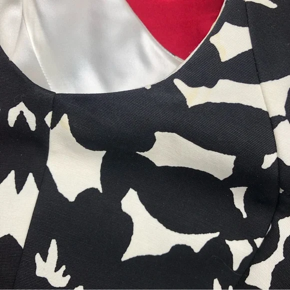 White House Black Market (WHBM) Floral Print Sleeveless Sheath Dress With A Belt - Picture 10 of 12